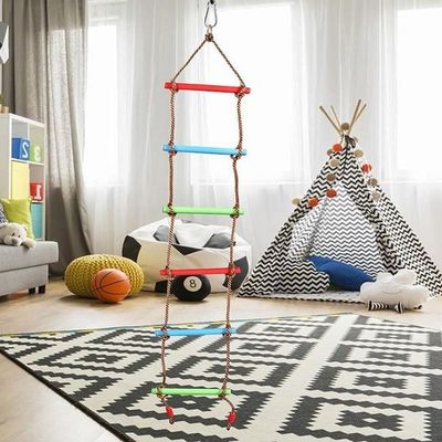 Rainbow nhựa bước trẻ em leo thang dây thừng