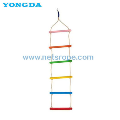 Trẻ em màu sắc đào tạo leo núi thang dây gỗ cho trường mẫu giáo